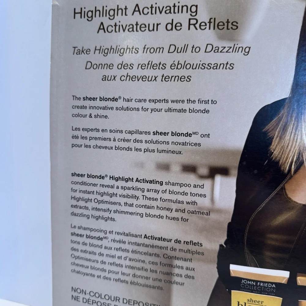 John‎ Frieda Sheer Blonde Highlight Activating CONAIR Gift Set Y2K NOS